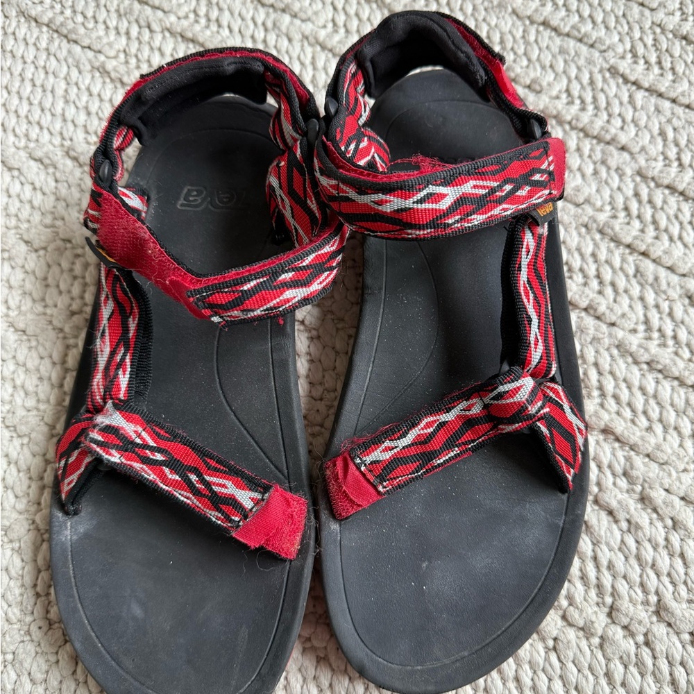 Teva Black and Red Patterned Sandals - Picture 2 of 5